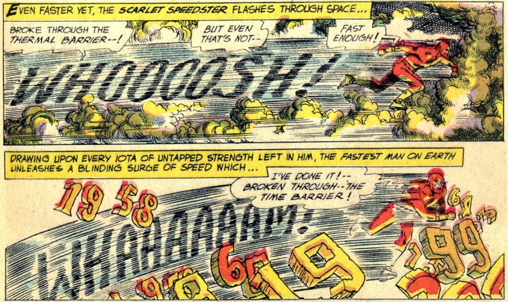 Barry Allen abbatte prima la barriera del suono e quindi quella del tempo - su <em>Showcase</em> #14