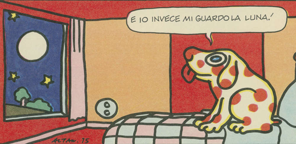 Pimpa guarda la luna evidenza