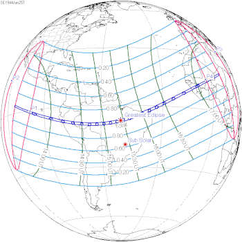 Solar eclipse january 25 1944 map