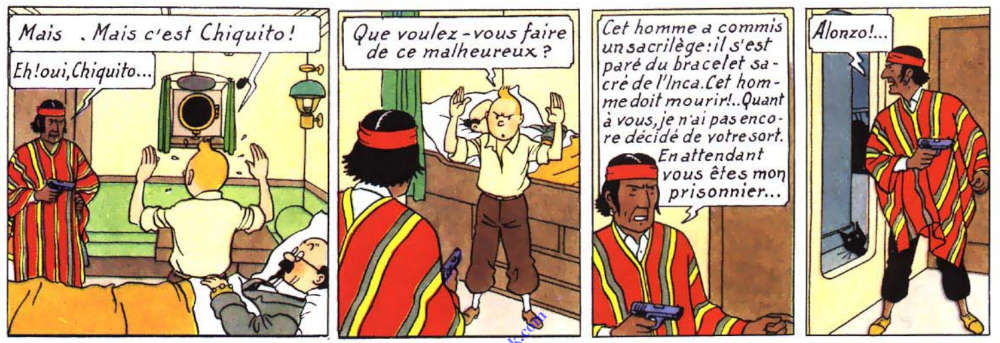 Tintin tempio del sole sulla nave