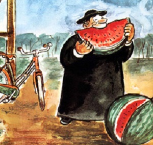 Don Camillo mangia anguria