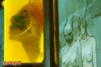 Un particolare della mostra degli Humanoids