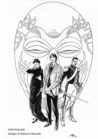 Una galleria di personaggi, disegno di Rotundo