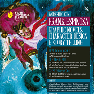 Torna in grande stile a Firenze con una serie di incontri ed un esclusivo workshop l’autore Frank Espinosa