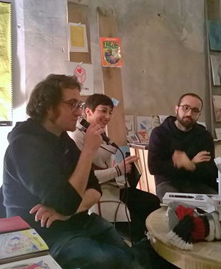 Marco Taddei e Simone Angelini durante la presentazione di Anubi