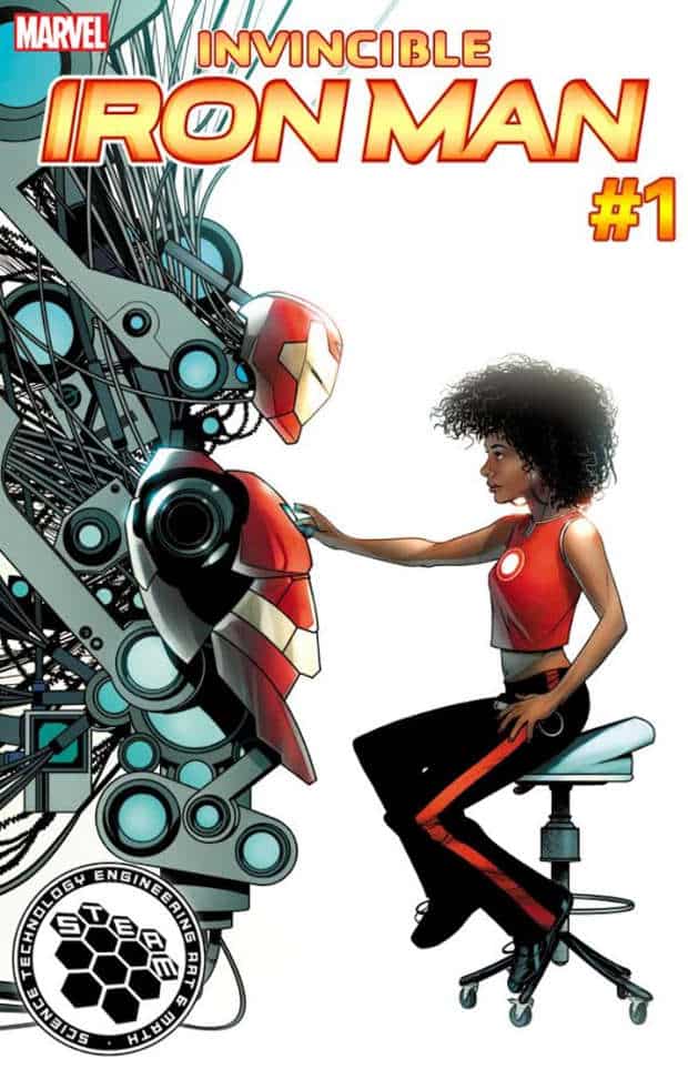 Invincible Iron Man #1 di Mike McKone per l'ingegneria