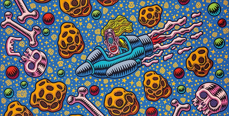 01 space cyclope 50x100 acrilico su tela