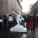 La statua della Linea che troverà collocazione al Museo del fumetto di Milano