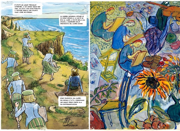 Piani sequenza a confronto: il fumetto di De Francisco e un quadro di Charlotte Salomon