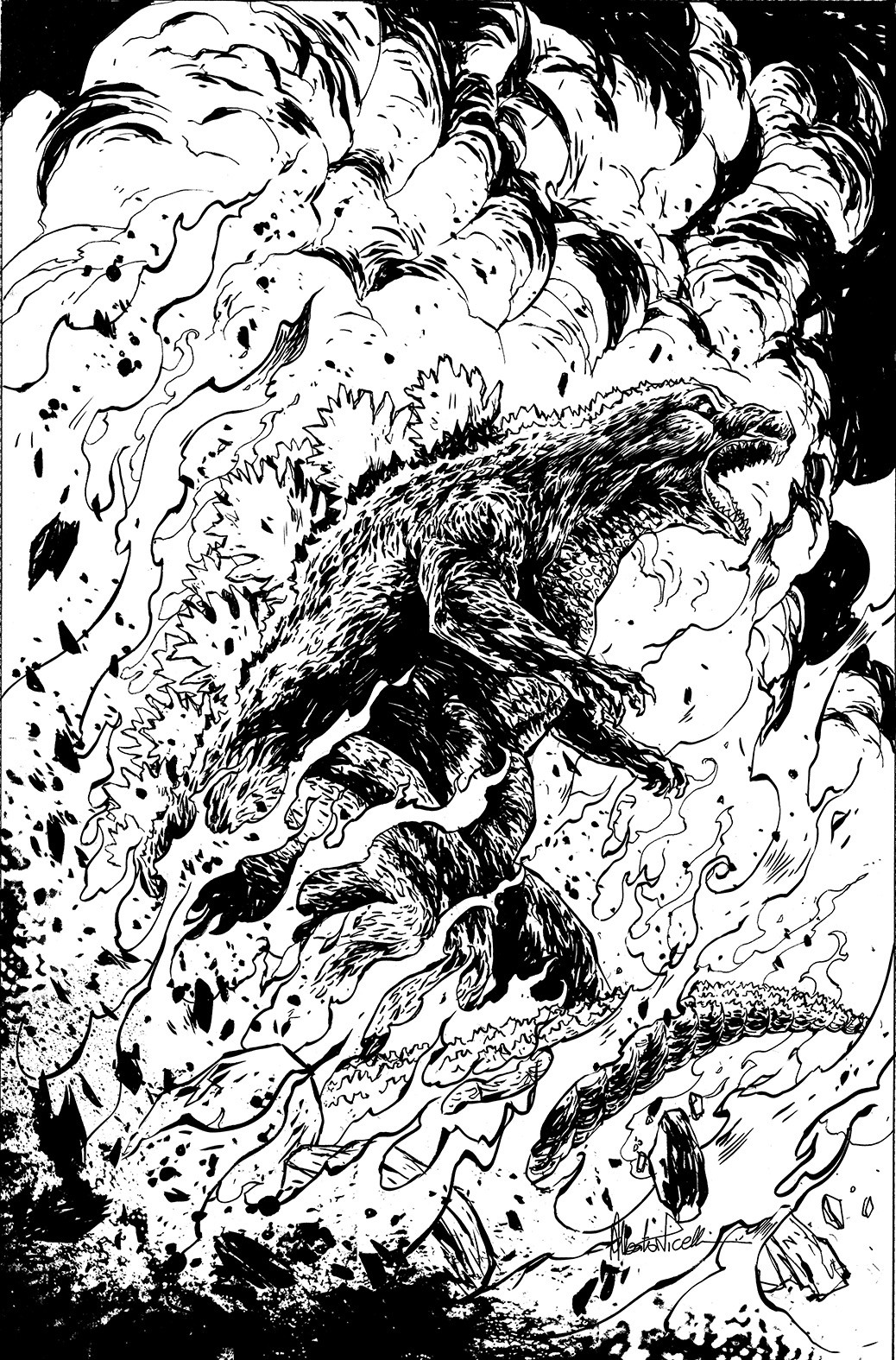 Godzilla Disegnato Da Alberto Ponticelli