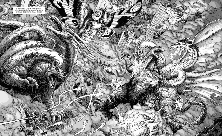 Godzilla cataclisma battaglia kaiju