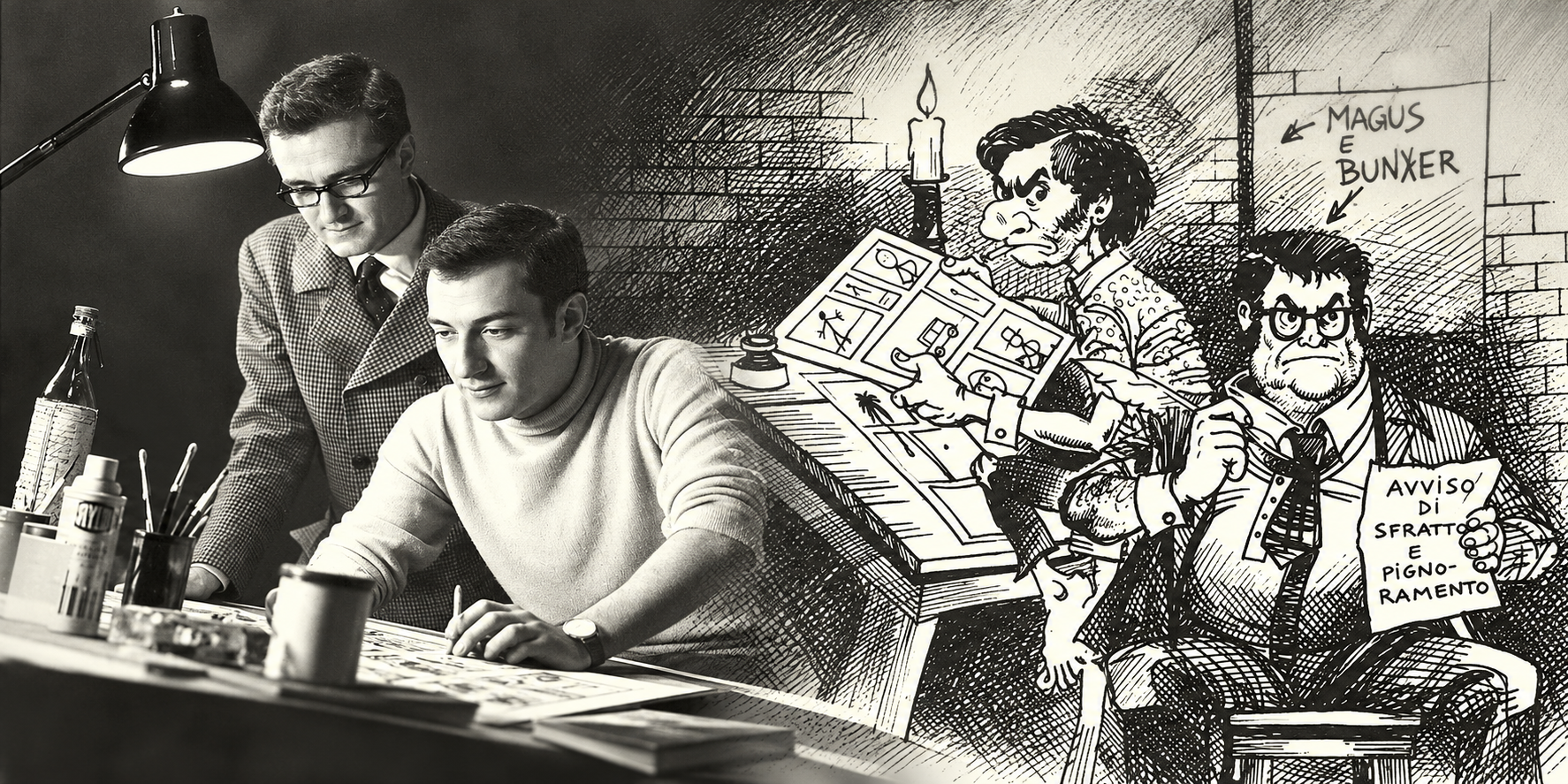 Magnus e Bunker foto caricatura